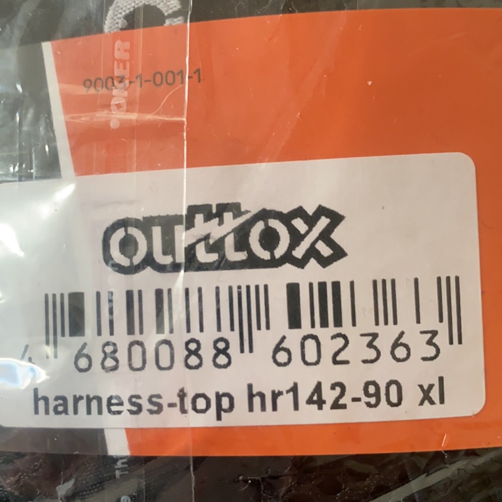 Outtox Black full body harness. HR 142-90-XL - Picture 5 of 5